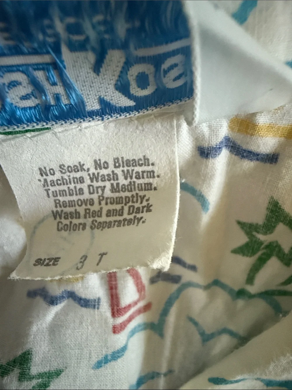 Vintage OshKosh B'gosh White Short-Sleeve Nautical Print Shirt sz 3T.